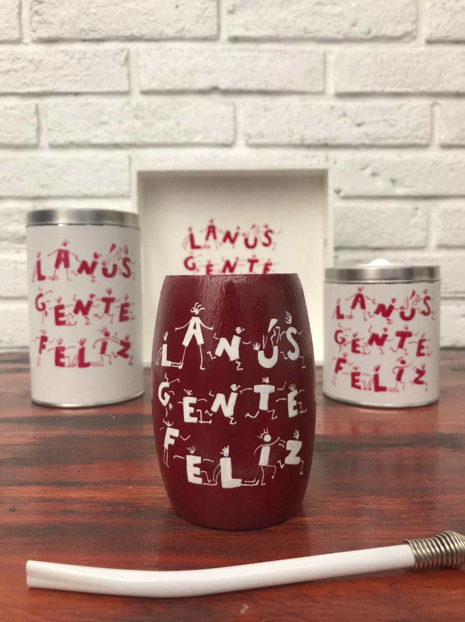 Set Equipo de Mate  Lanús Gente Feliz